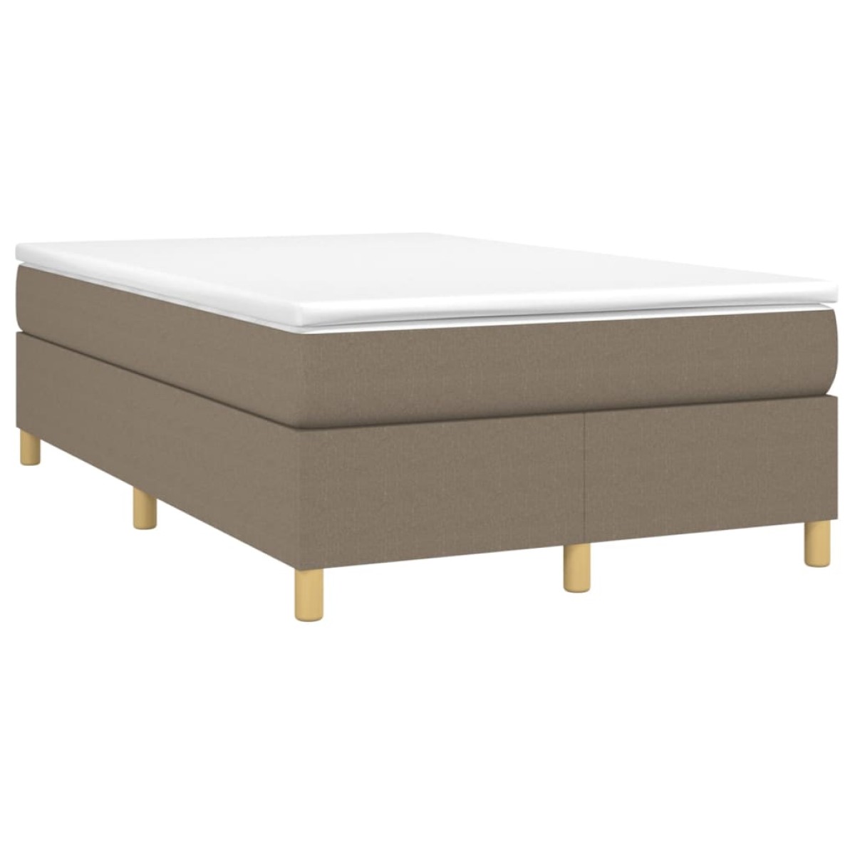 vidaXL Κρεβάτι Boxspring με Στρώμα Taupe 120x200 εκ. Υφασμάτινο