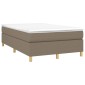 vidaXL Κρεβάτι Boxspring με Στρώμα Taupe 120x200 εκ. Υφασμάτινο