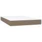 vidaXL Κρεβάτι Boxspring με Στρώμα Taupe 120x200 εκ. Υφασμάτινο
