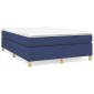 vidaXL Κρεβάτι Boxspring με Στρώμα Μπλε 140x200 εκ. Υφασμάτινο