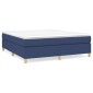 vidaXL Κρεβάτι Boxspring με Στρώμα Μπλε 180x200 εκ. Υφασμάτινο