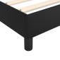 vidaXL Κρεβάτι Boxspring με Στρώμα Μαύρο 90x190εκ. από Συνθετικό Δέρμα
