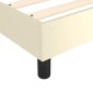 vidaXL Κρεβάτι Boxspring με Στρώμα Κρεμ 90x190 εκ. από Συνθετικό Δέρμα
