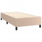 vidaXL Κρεβάτι Boxspring με Στρώμα Καπουτσίνο 90x190εκ.από Συνθ. Δέρμα