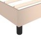 vidaXL Κρεβάτι Boxspring με Στρώμα Καπουτσίνο 90x190εκ.από Συνθ. Δέρμα