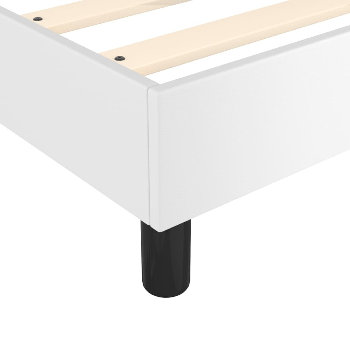 vidaXL Κρεβάτι Boxspring με Στρώμα Λευκό 160x200εκ.από Συνθετικό Δέρμα
