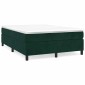 vidaXL Κρεβάτι Boxspring με Στρώμα Σκούρο Πράσινο 140x200εκ. Βελούδινο