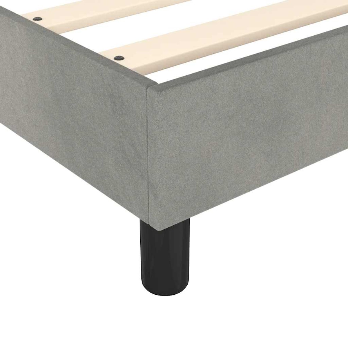 vidaXL Κρεβάτι Boxspring με Στρώμα Ανοιχτό Γκρι 200x200 εκ. Βελούδινο