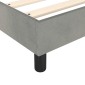 vidaXL Κρεβάτι Boxspring με Στρώμα Ανοιχτό Γκρι 200x200 εκ. Βελούδινο