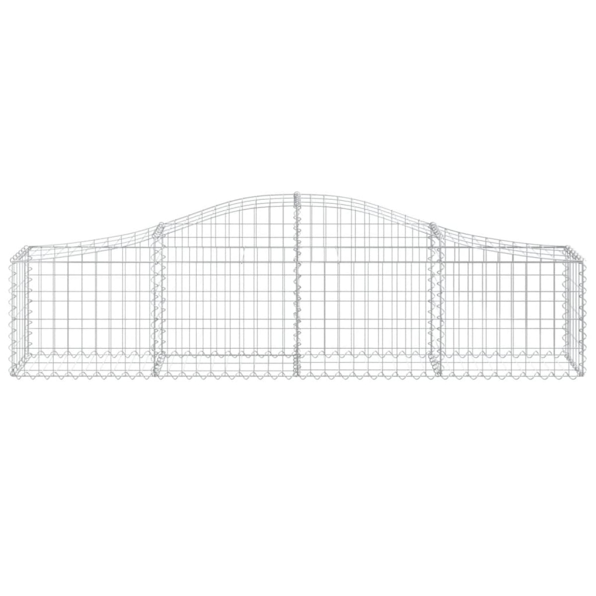 vidaXL Συρματοκιβώτια Τοξωτά 6 τεμ. 200x30x40/60 εκ. Γαλβαν. Ατσάλι