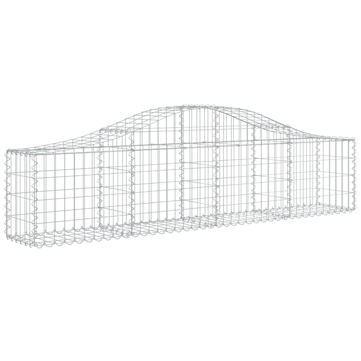 vidaXL Συρματοκιβώτια Τοξωτά 8 τεμ. 200x30x40/60 εκ. Γαλβαν. Ατσάλι