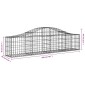vidaXL Συρματοκιβώτια Τοξωτά 8 τεμ. 200x30x40/60 εκ. Γαλβαν. Ατσάλι