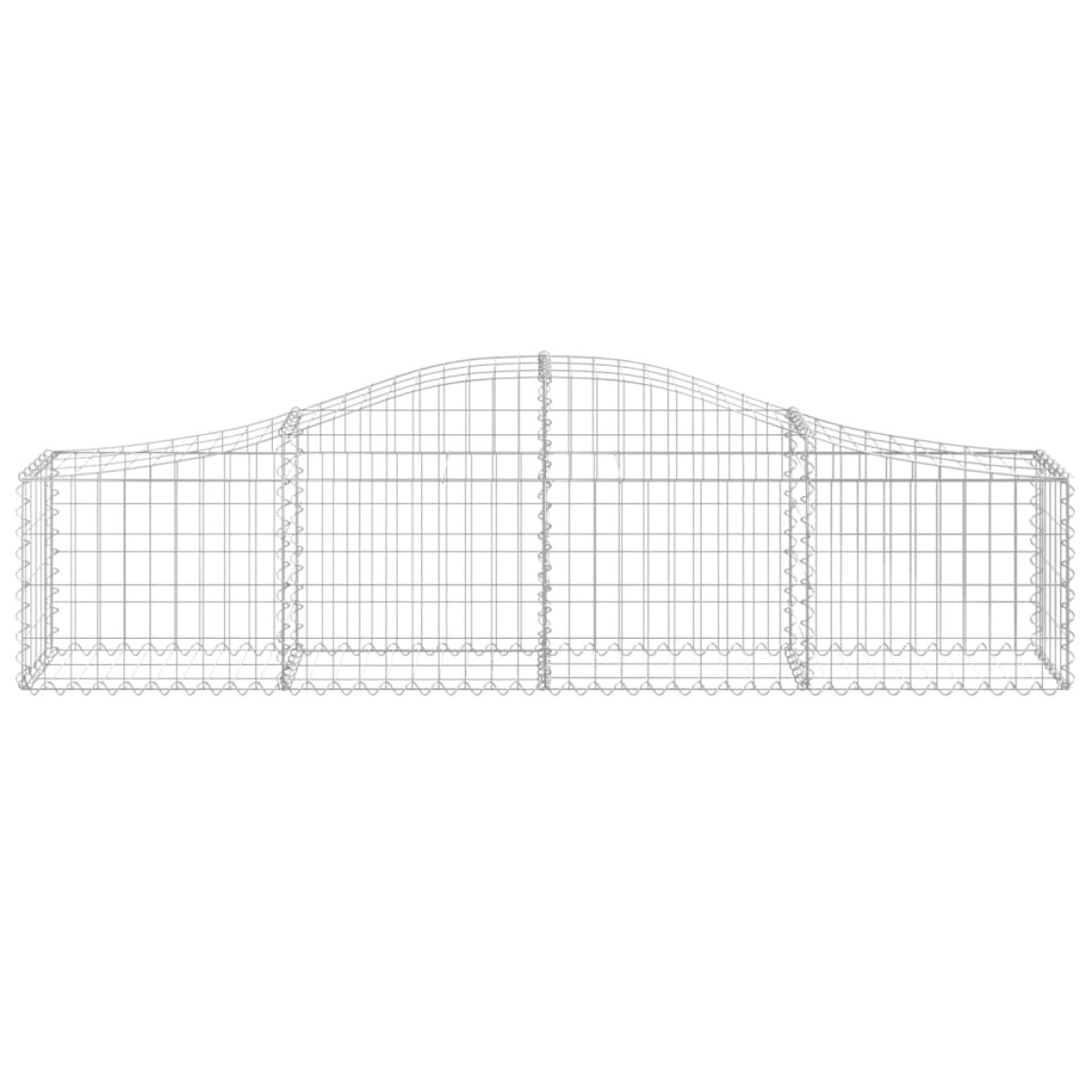 vidaXL Συρματοκιβώτια Τοξωτά 10 τεμ. 200x30x40/60 εκ. Γαλβαν. Ατσάλι