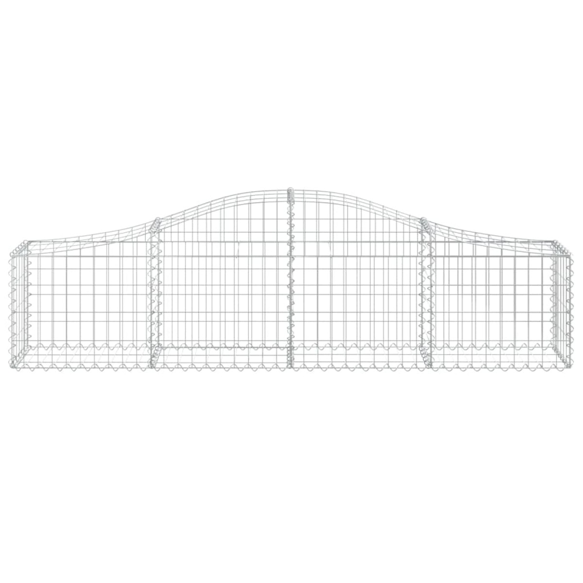 vidaXL Συρματοκιβώτια Τοξωτά 15 τεμ. 200x30x40/60 εκ. Γαλβαν. Ατσάλι