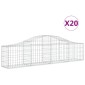 vidaXL Συρματοκιβώτια Τοξωτά 20 τεμ. 200x30x40/60 εκ. Γαλβαν. Ατσάλι