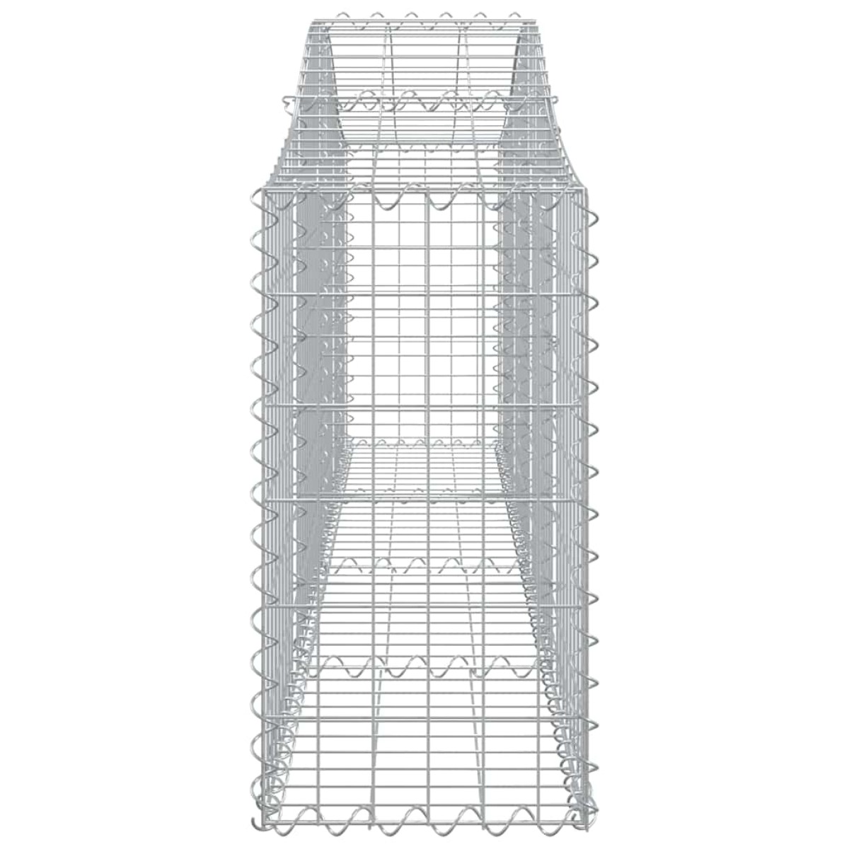 vidaXL Συρματοκιβώτια Τοξωτά 2 τεμ. 200x30x60/80 εκ. Γαλβαν. Ατσάλι
