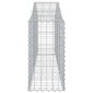 vidaXL Συρματοκιβώτια Τοξωτά 2 τεμ. 200x30x60/80 εκ. Γαλβαν. Ατσάλι
