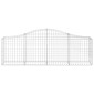 vidaXL Συρματοκιβώτια Τοξωτά 3 τεμ. 200x30x60/80 εκ. Γαλβαν. Ατσάλι
