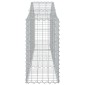 vidaXL Συρματοκιβώτια Τοξωτά 4 τεμ. 200x30x60/80 εκ. Γαλβαν. Ατσάλι