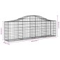 vidaXL Συρματοκιβώτια Τοξωτά 4 τεμ. 200x30x60/80 εκ. Γαλβαν. Ατσάλι