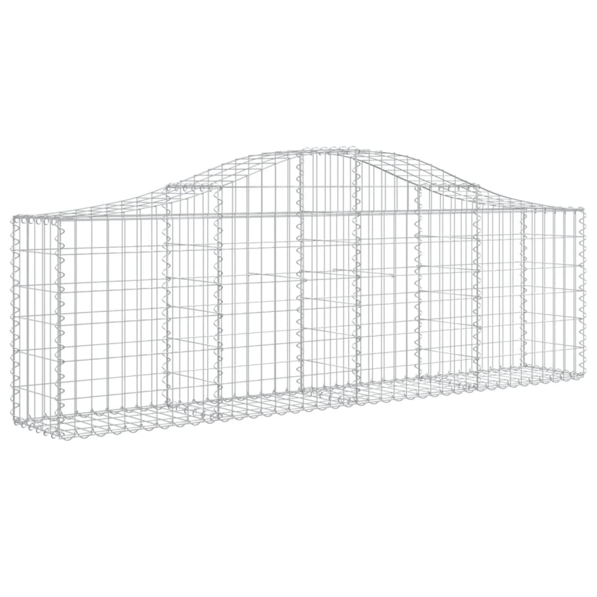 vidaXL Συρματοκιβώτια Τοξωτά 5 τεμ. 200x30x60/80 εκ. Γαλβαν. Ατσάλι