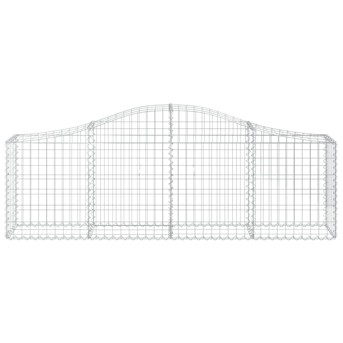vidaXL Συρματοκιβώτια Τοξωτά 6 τεμ. 200x30x60/80 εκ. Γαλβαν. Ατσάλι