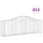 vidaXL Συρματοκιβώτια Τοξωτά 13 τεμ. 200x30x60/80 εκ. Γαλβαν. Ατσάλι