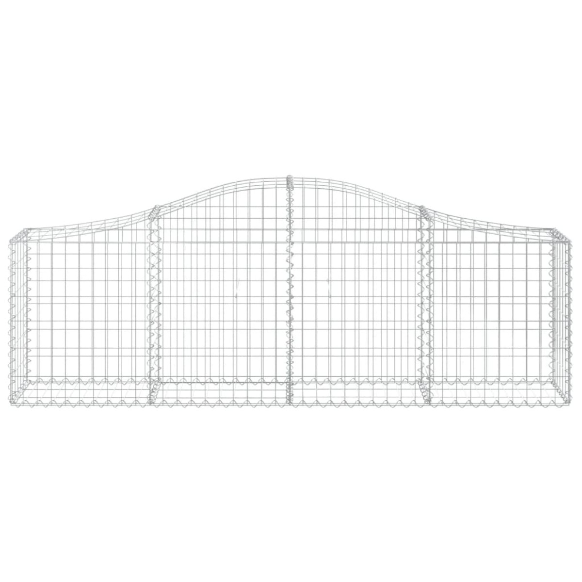 vidaXL Συρματοκιβώτια Τοξωτά 14 τεμ. 200x30x60/80 εκ. Γαλβαν. Ατσάλι