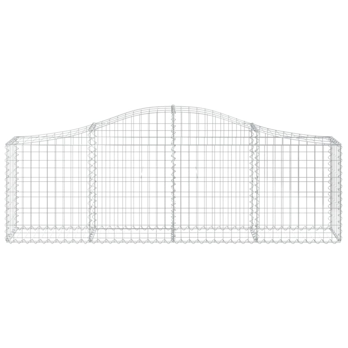vidaXL Συρματοκιβώτια Τοξωτά 25 τεμ. 200x30x60/80 εκ. Γαλβαν. Ατσάλι
