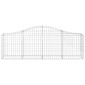 vidaXL Συρματοκιβώτια Τοξωτά 25 τεμ. 200x30x60/80 εκ. Γαλβαν. Ατσάλι