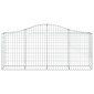 vidaXL Συρματοκιβώτια Τοξωτά 2 τεμ. 200x30x80/100 εκ. Γαλβαν. Ατσάλι