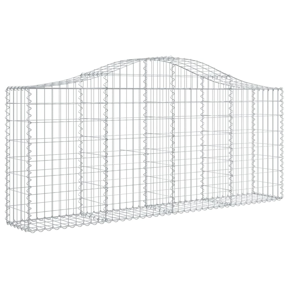 vidaXL Συρματοκιβώτια Τοξωτά 5 τεμ. 200x30x80/100 εκ. Γαλβαν. Ατσάλι