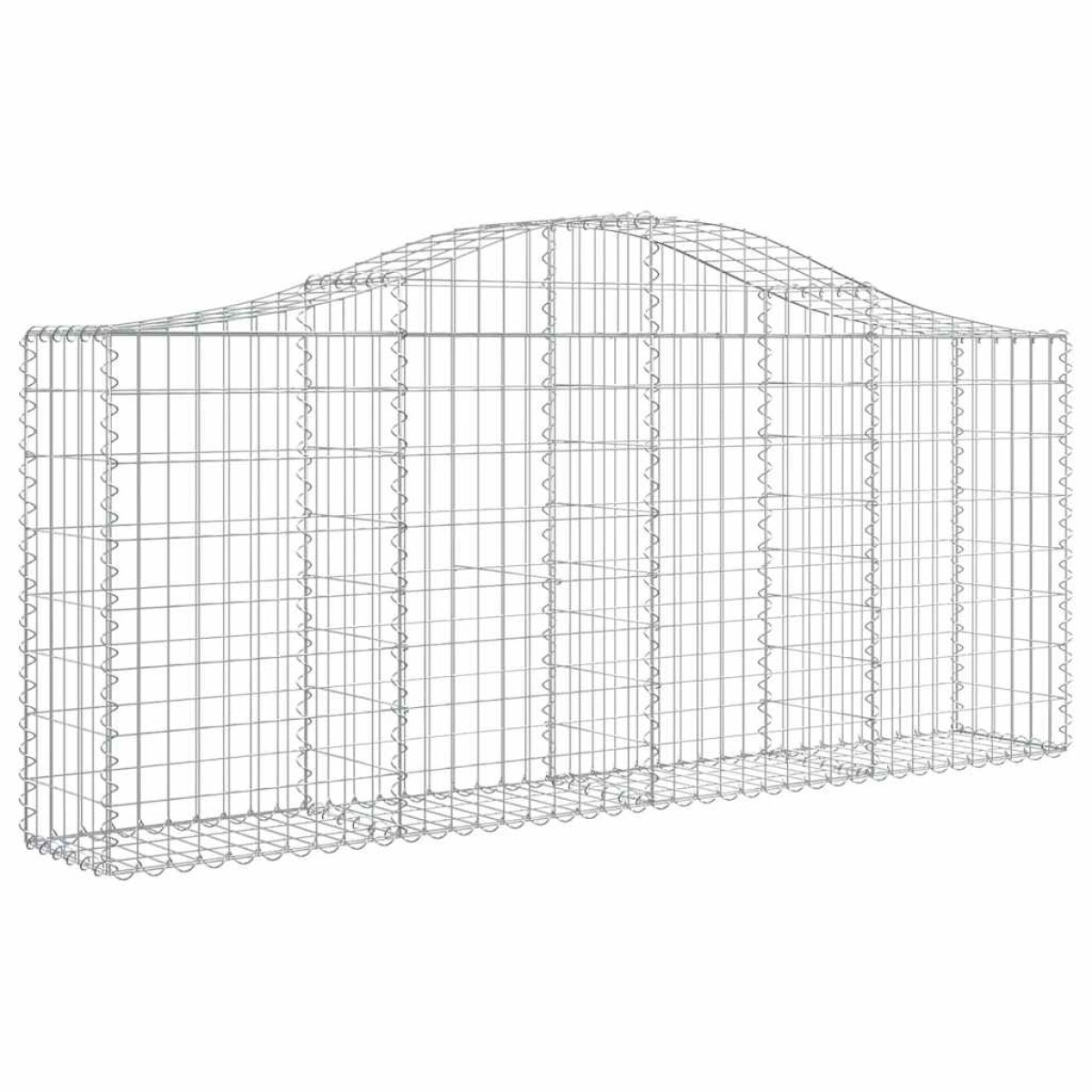 vidaXL Συρματοκιβώτια Τοξωτά 8 τεμ. 200x30x80/100 εκ. Γαλβαν. Ατσάλι