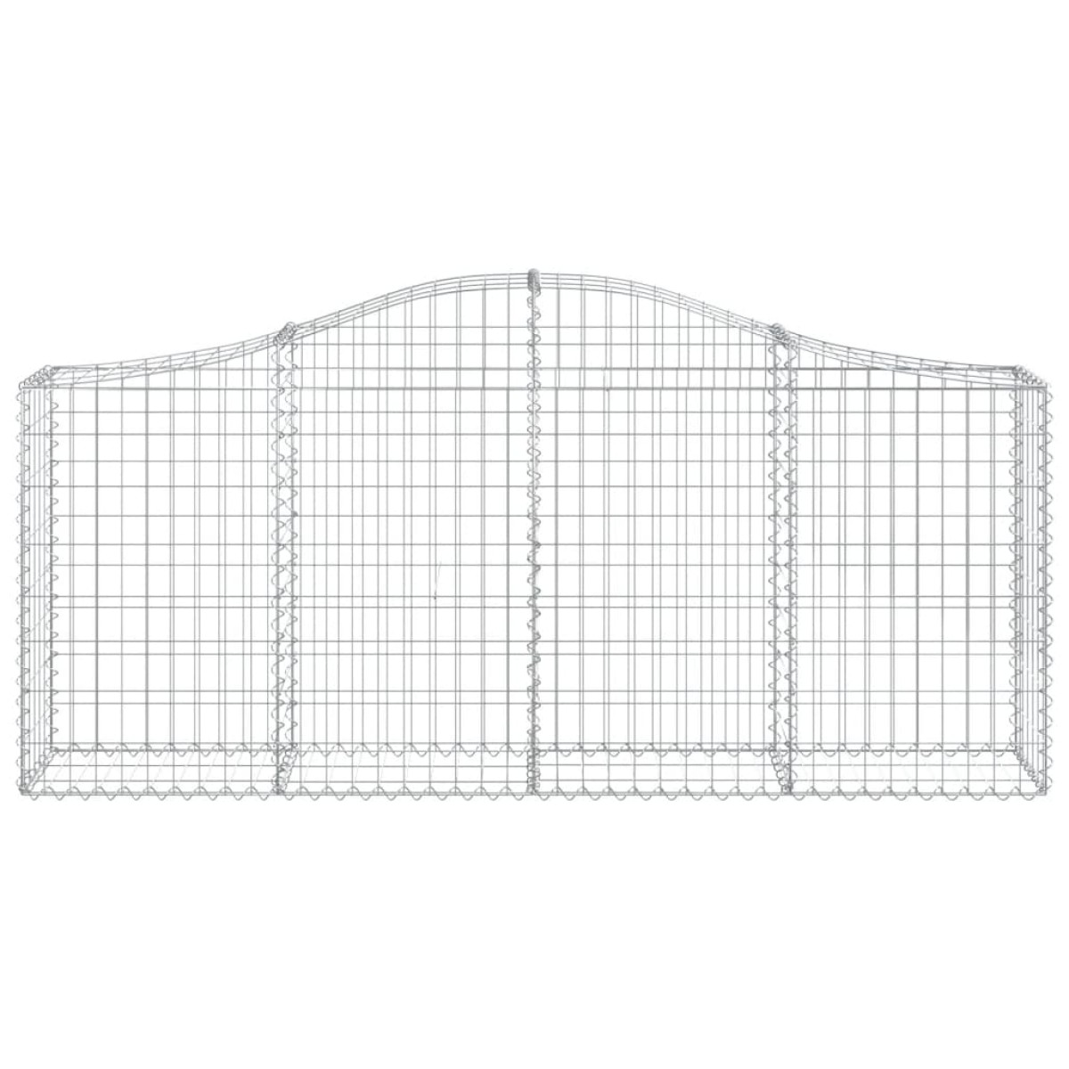 vidaXL Συρματοκιβώτια Τοξωτά 9 τεμ. 200x30x80/100 εκ. Γαλβαν. Ατσάλι