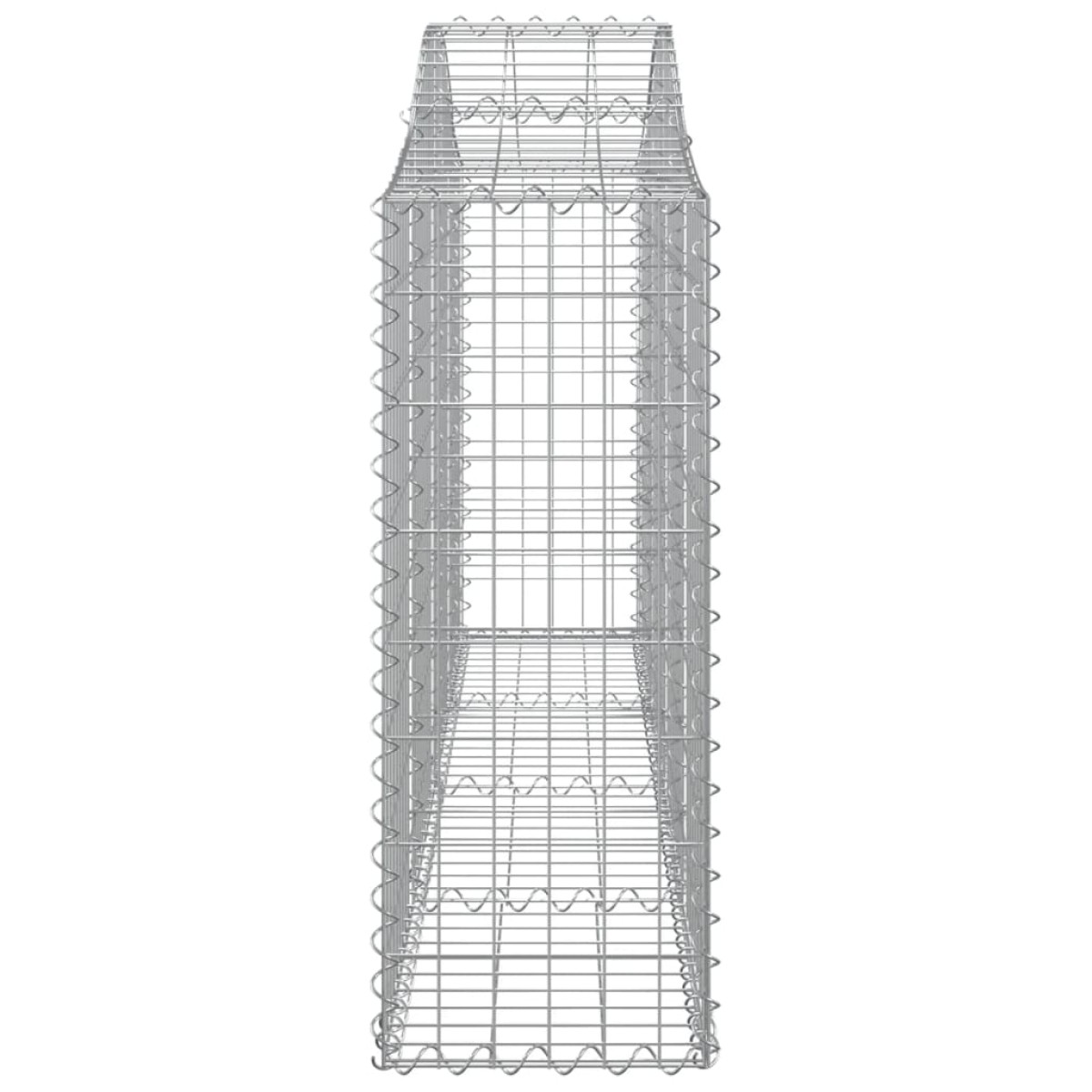 vidaXL Συρματοκιβώτια Τοξωτά 10 τεμ. 200x30x80/100 εκ. Γαλβαν. Ατσάλι
