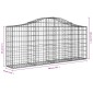 vidaXL Συρματοκιβώτια Τοξωτά 11 τεμ. 200x30x80/100 εκ. Γαλβαν. Ατσάλι