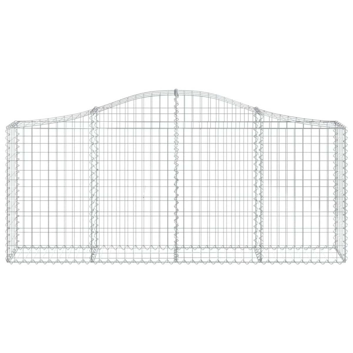 vidaXL Συρματοκιβώτια Τοξωτά 12 τεμ. 200x30x80/100 εκ. Γαλβαν. Ατσάλι