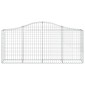 vidaXL Συρματοκιβώτια Τοξωτά 15 τεμ. 200x30x80/100 εκ. Γαλβαν. Ατσάλι