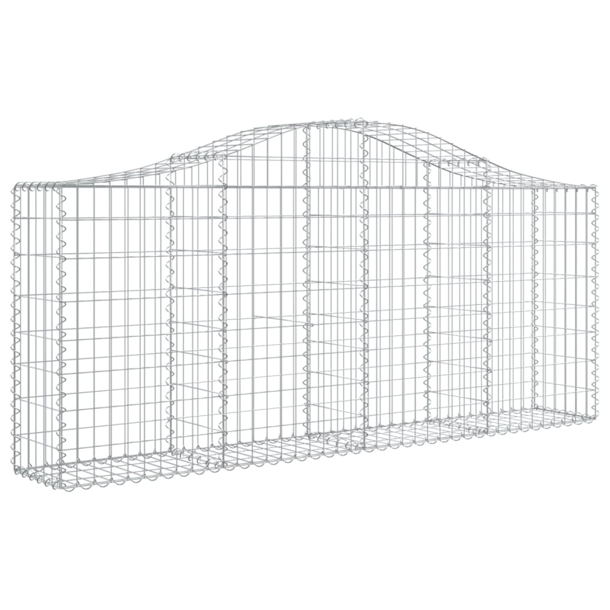 vidaXL Συρματοκιβώτια Τοξωτά 18 τεμ. 200x30x80/100 εκ. Γαλβαν. Ατσάλι