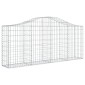 vidaXL Συρματοκιβώτια Τοξωτά 18 τεμ. 200x30x80/100 εκ. Γαλβαν. Ατσάλι
