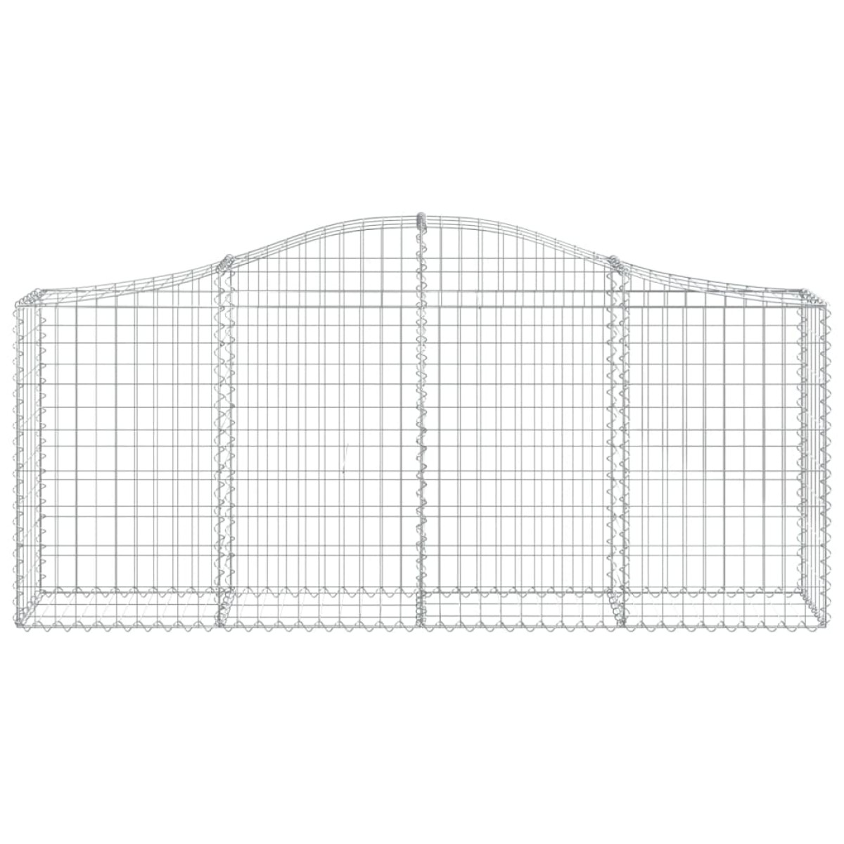 vidaXL Συρματοκιβώτια Τοξωτά 20 τεμ. 200x30x80/100 εκ. Γαλβαν. Ατσάλι