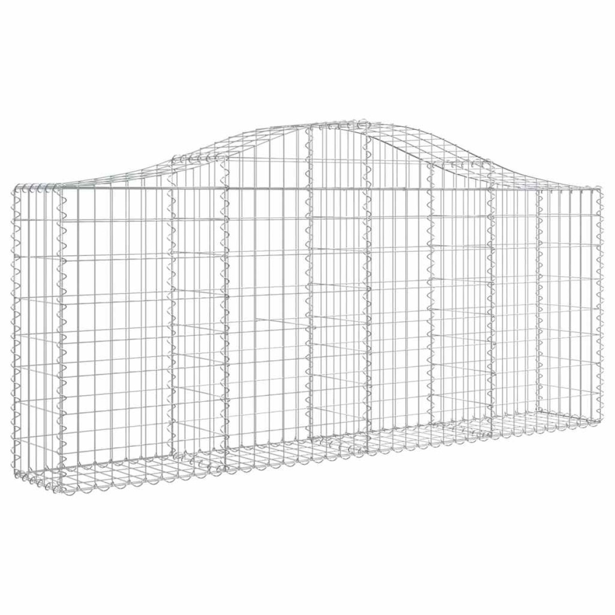 vidaXL Συρματοκιβώτια Τοξωτά 30 τεμ. 200x30x80/100 εκ. Γαλβαν. Ατσάλι