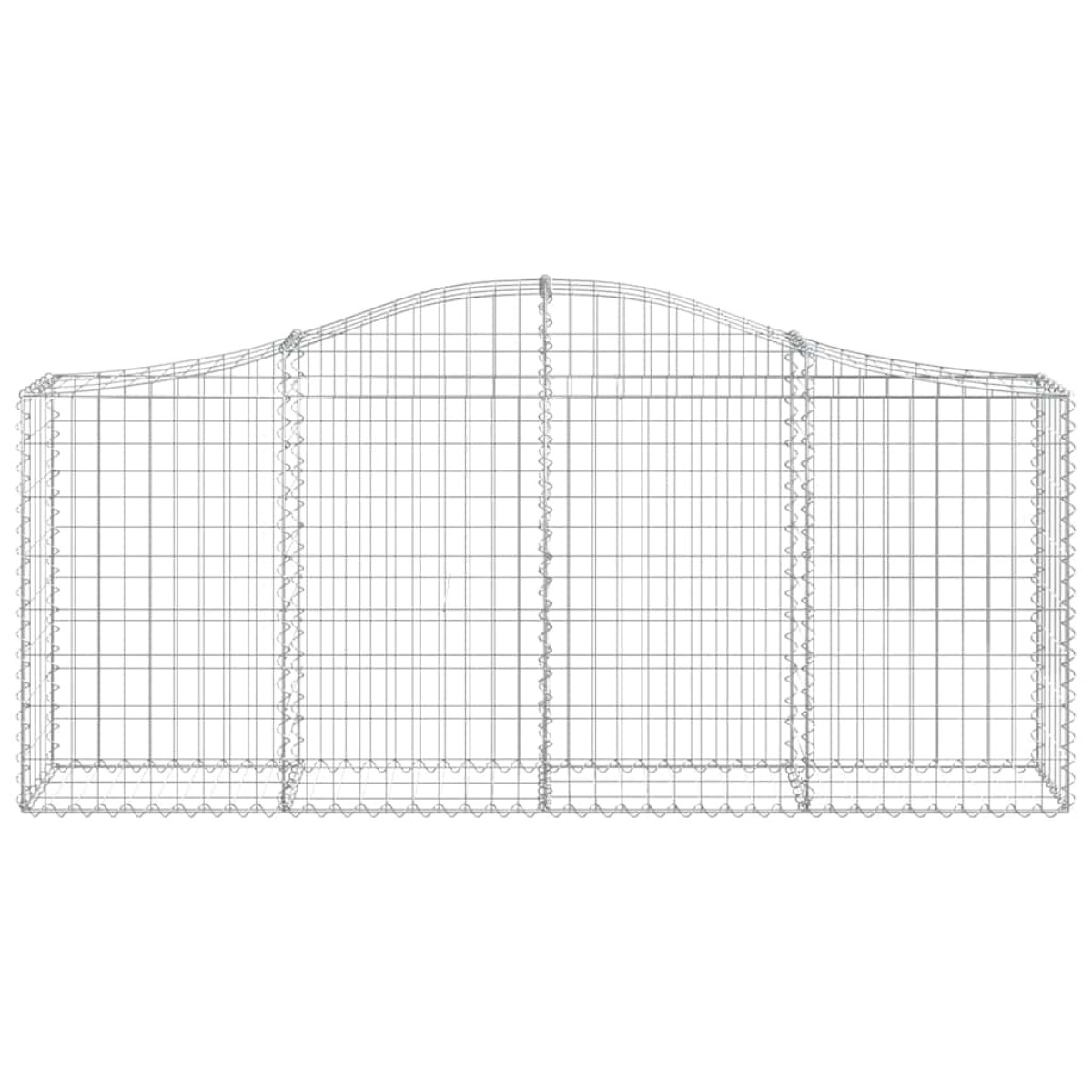 vidaXL Συρματοκιβώτια Τοξωτά 30 τεμ. 200x30x80/100 εκ. Γαλβαν. Ατσάλι