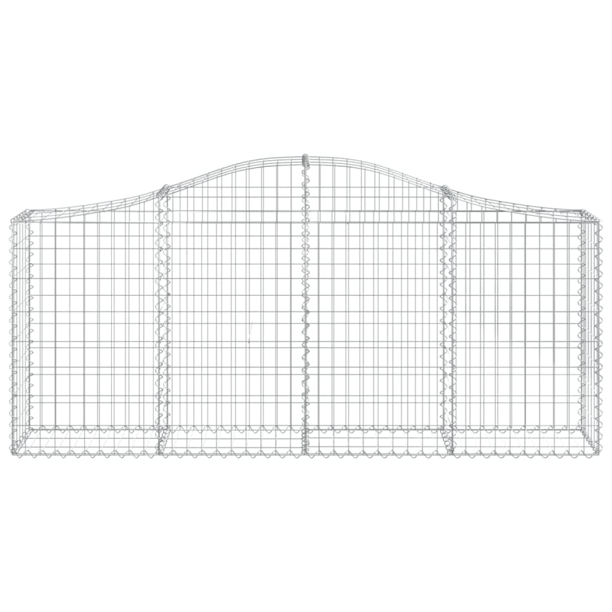 vidaXL Συρματοκιβώτια Τοξωτά 50 τεμ. 200x30x80/100 εκ. Γαλβαν. Ατσάλι