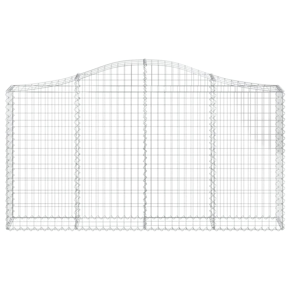 vidaXL Συρματοκιβώτια Τοξωτά 9 τεμ. 200x30x100/120 εκ. Γαλβαν. Ατσάλι