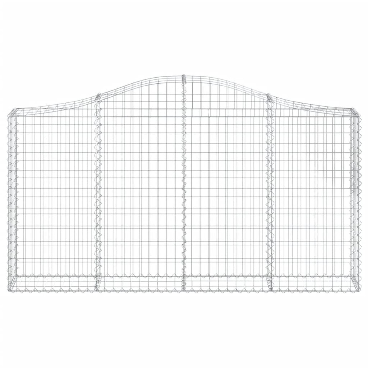 vidaXL Συρματοκιβώτια Τοξωτά 10 τεμ. 200x30x100/120 εκ. Γαλβαν. Ατσάλι