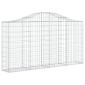 vidaXL Συρματοκιβώτια Τοξωτά 14 τεμ. 200x30x100/120 εκ. Γαλβαν. Ατσάλι