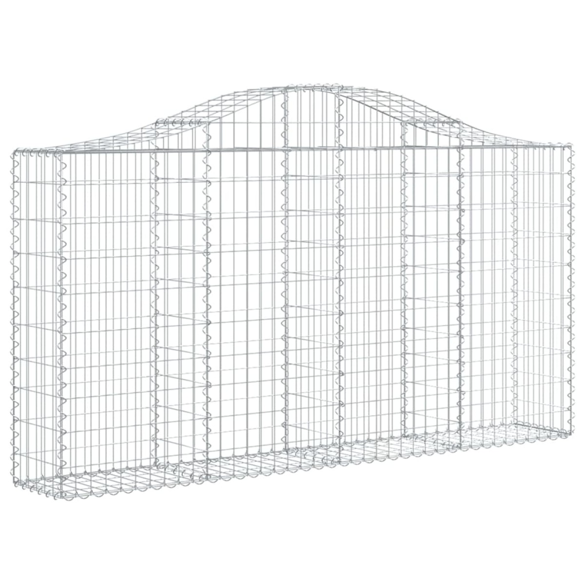 vidaXL Συρματοκιβώτια Τοξωτά 15 τεμ. 200x30x100/120 εκ. Γαλβαν. Ατσάλι