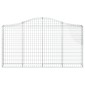 vidaXL Συρματοκιβώτια Τοξωτά 15 τεμ. 200x30x100/120 εκ. Γαλβαν. Ατσάλι