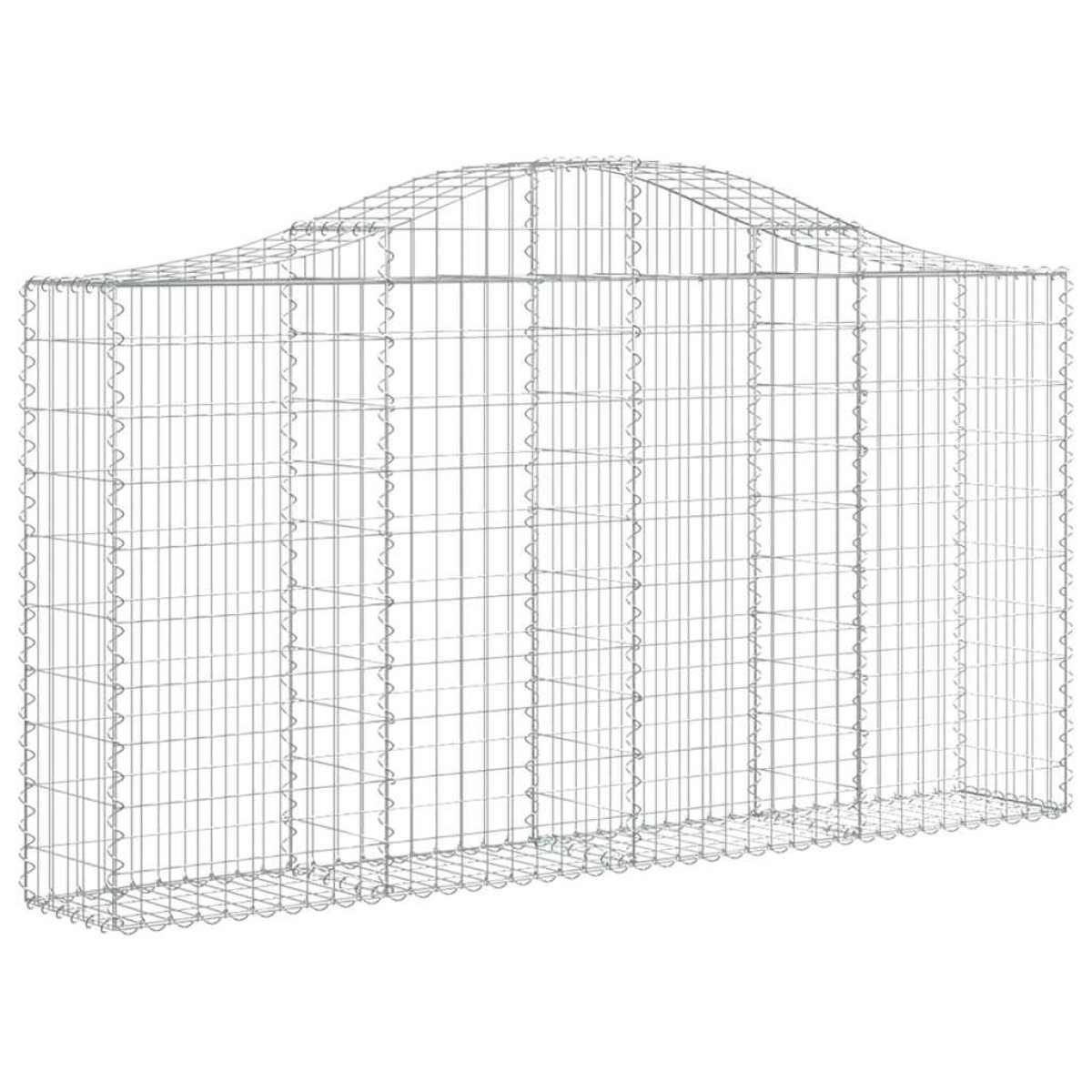 vidaXL Συρματοκιβώτια Τοξωτά 18 τεμ. 200x30x100/120 εκ. Γαλβαν. Ατσάλι